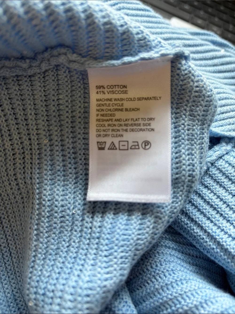 Tommy Bahama Bonita Sequin Ottoman Bateau Sweater Sky Blue Womens Sz M NEW